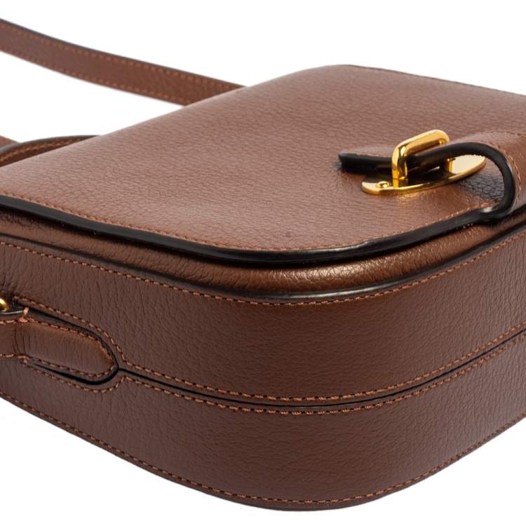 Pre Owned Mulberry Brown Leather Tenby Crossbody Bag