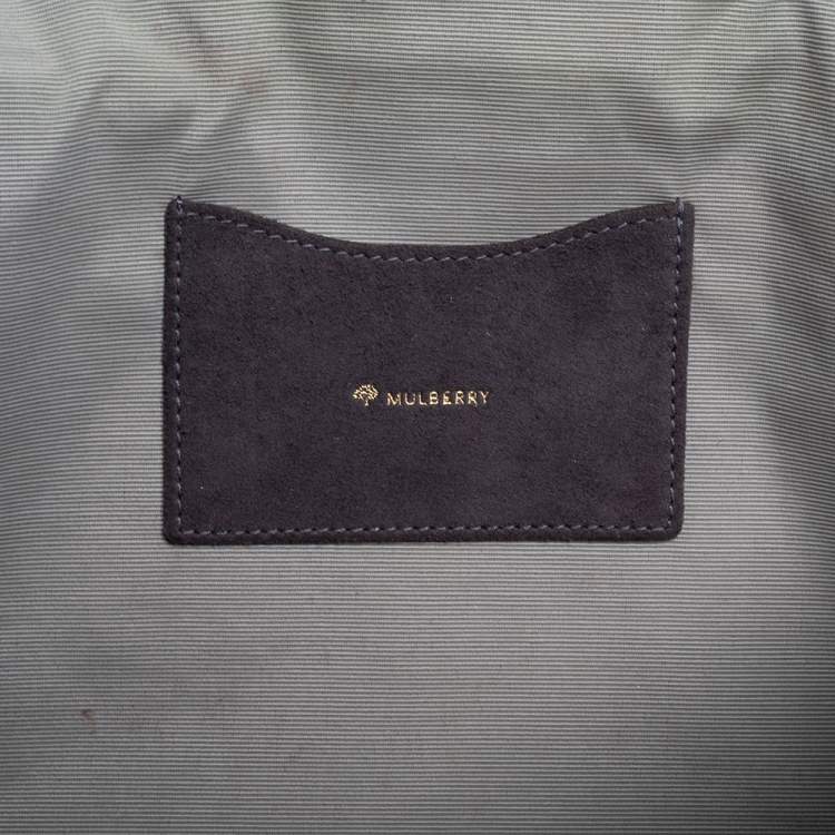 Pre Owned Mulberry Grey Suede Oversized Ava Clutch