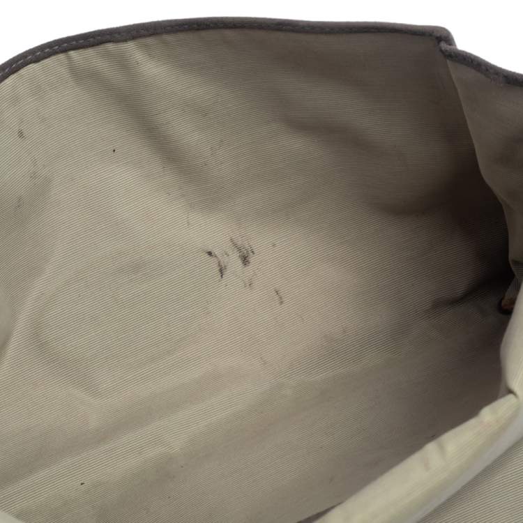 Pre Owned Mulberry Grey Suede Oversized Ava Clutch