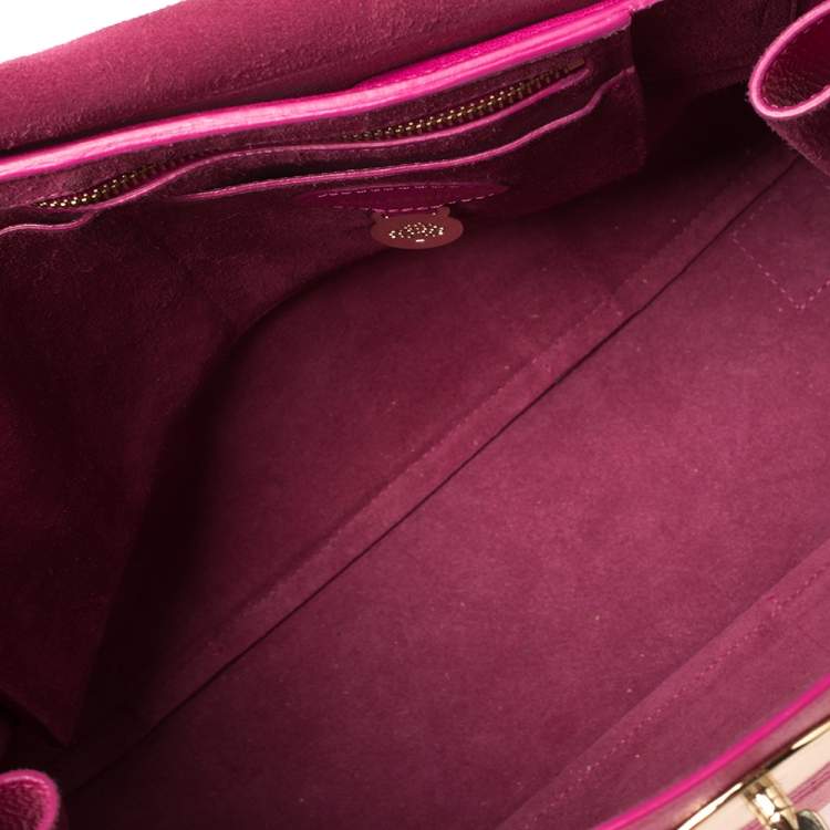 مملوكة مسبقًا Mulberry Fuchsia Leather Bayswater Satchel