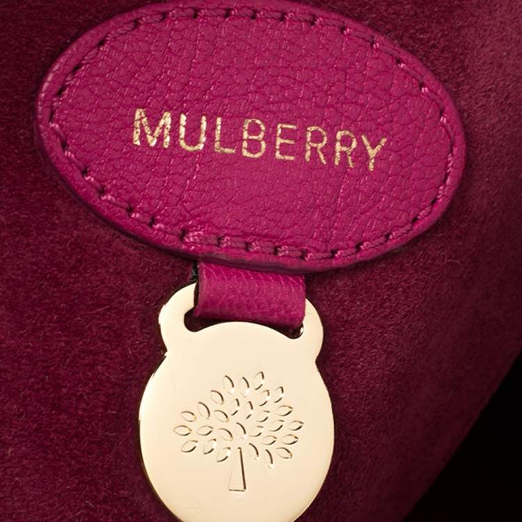 مملوكة مسبقًا Mulberry Fuchsia Leather Bayswater Satchel