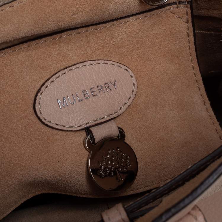 Pre Owned Mulberry Beige Leather Bayswater Satchel