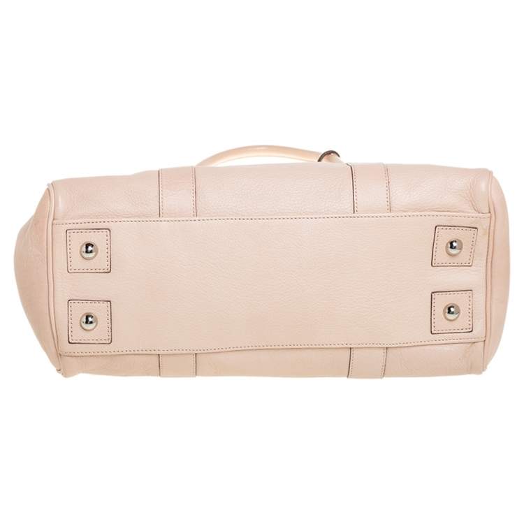 Pre Owned Mulberry Beige Leather Bayswater Satchel