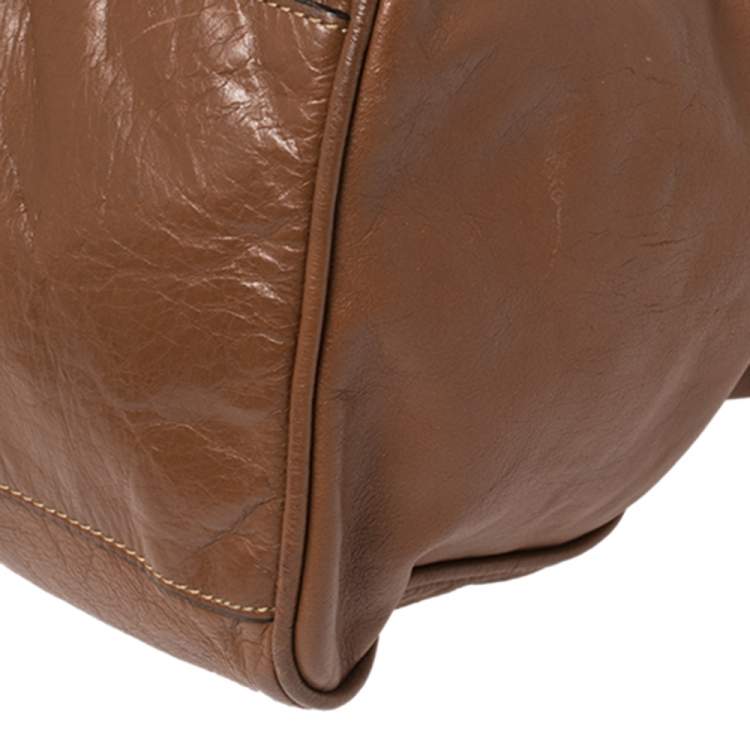 مملوكة مسبقًا Mulberry Brown Leather Oversized Alexa Satchel