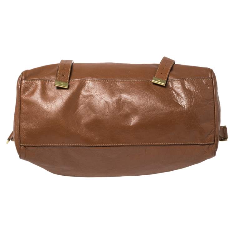 مملوكة مسبقًا Mulberry Brown Leather Oversized Alexa Satchel