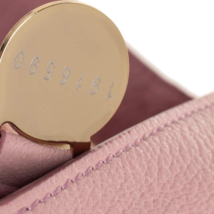 Pre Owned Mulberry Pink Leather Small Lily Shoulder Bag