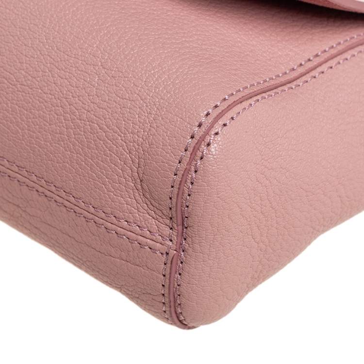 Pre Owned Mulberry Pink Leather Small Lily Shoulder Bag