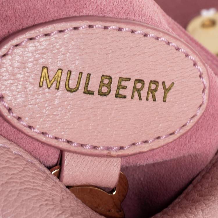 Pre Owned Mulberry Pink Leather Small Lily Shoulder Bag