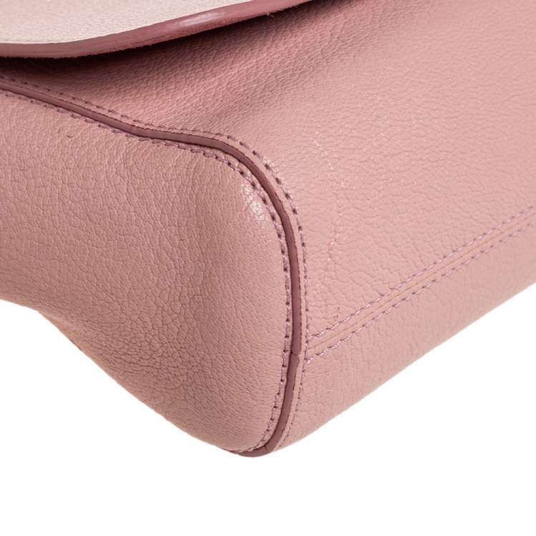 Pre Owned Mulberry Pink Leather Small Lily Shoulder Bag