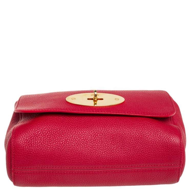 Pre Owned Mulberry Red Leather Small Lily Shoulder Bag