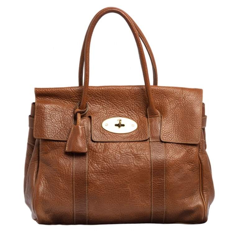 مملوكة مسبقًا Mulberry Brown Leather Small Bayswater Satchel