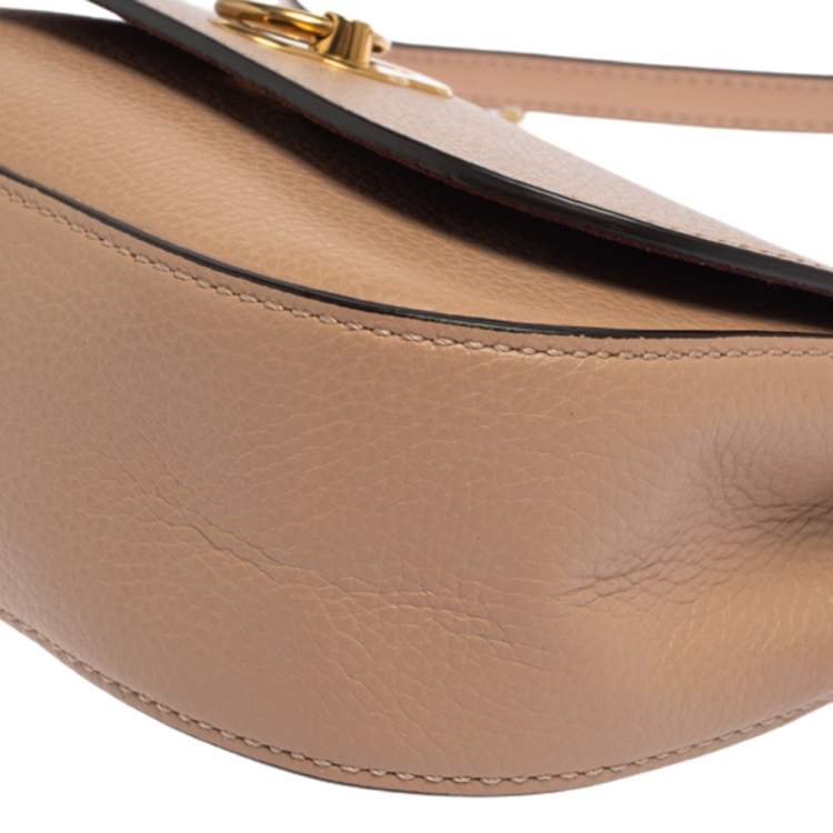 Pre Owned Mulberry Beige Leather Small Amberley Shoulder Bag