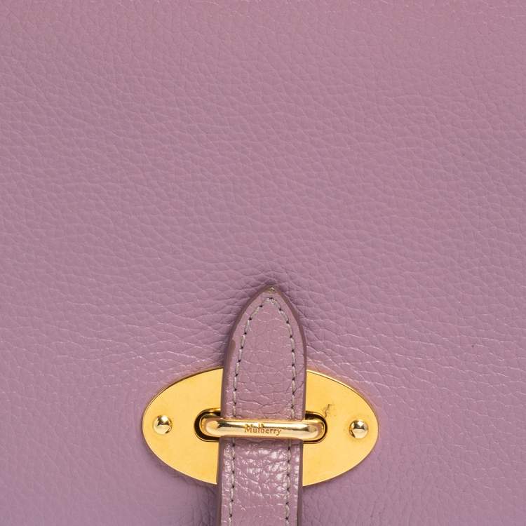 Pre Owned Mulberry Lilac Leather Tenby Crossbody Bag