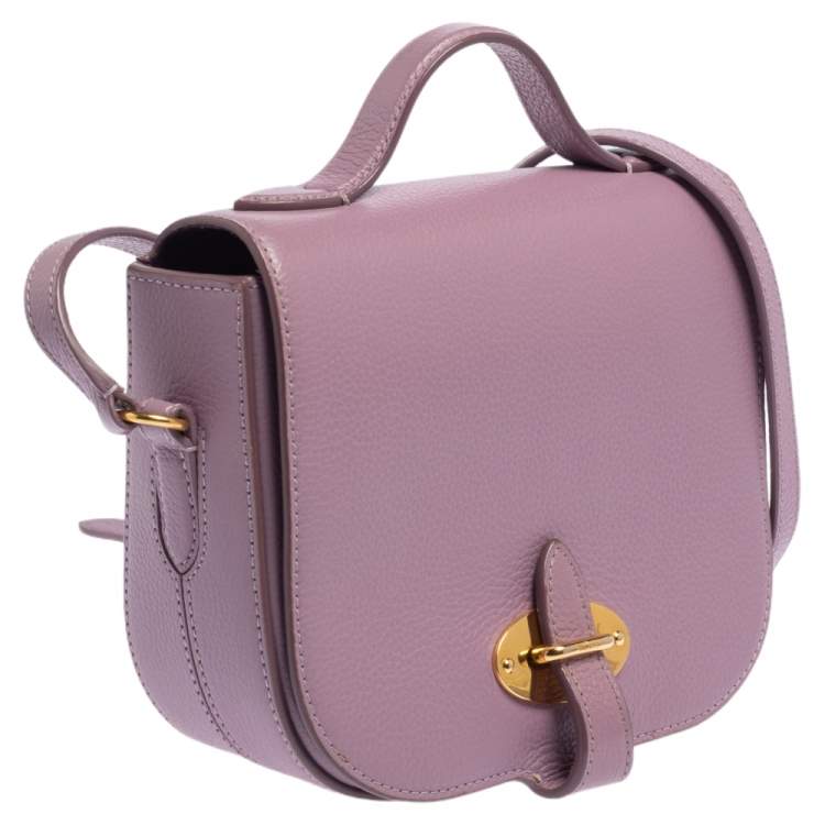 Pre Owned Mulberry Lilac Leather Tenby Crossbody Bag