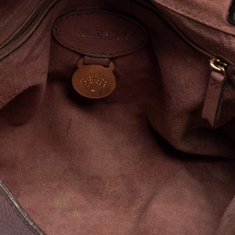 Pre Owned Mulberry Pale Pink Leather Small Lily Shoulder Bag