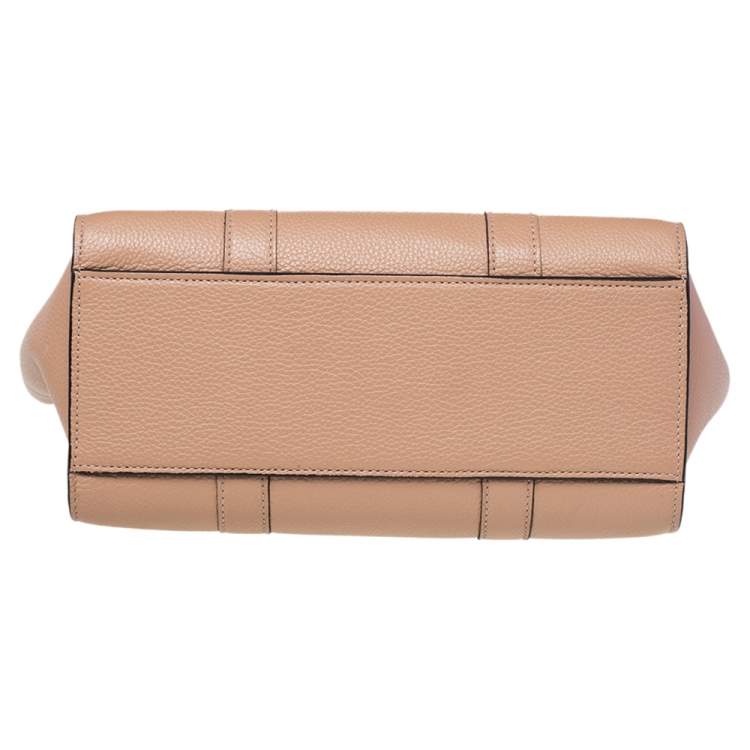 Pre Owned Mulberry Beige Leather Bayswater Satchel