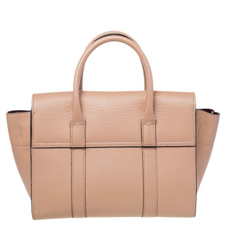 Pre Owned Mulberry Beige Leather Bayswater Satchel