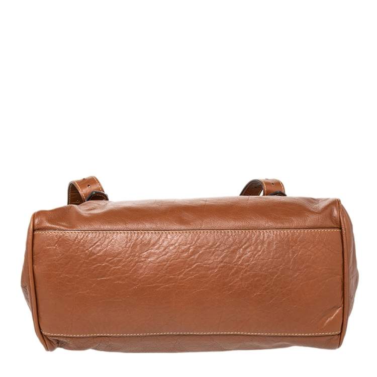 مملوكة مسبقًا Mulberry Brown Leather Alexa Satchel