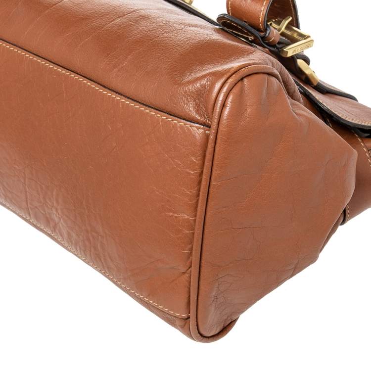 مملوكة مسبقًا Mulberry Brown Leather Alexa Satchel