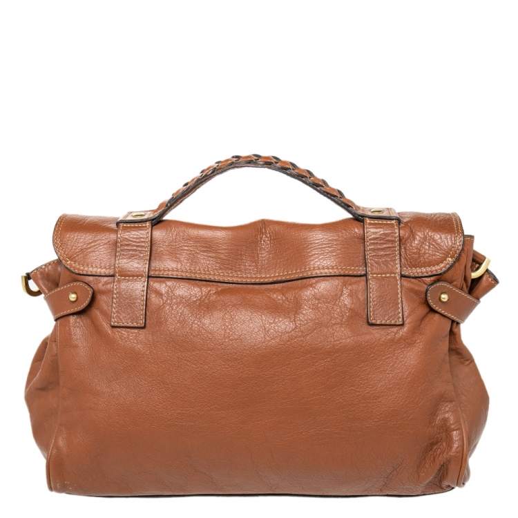مملوكة مسبقًا Mulberry Brown Leather Alexa Satchel