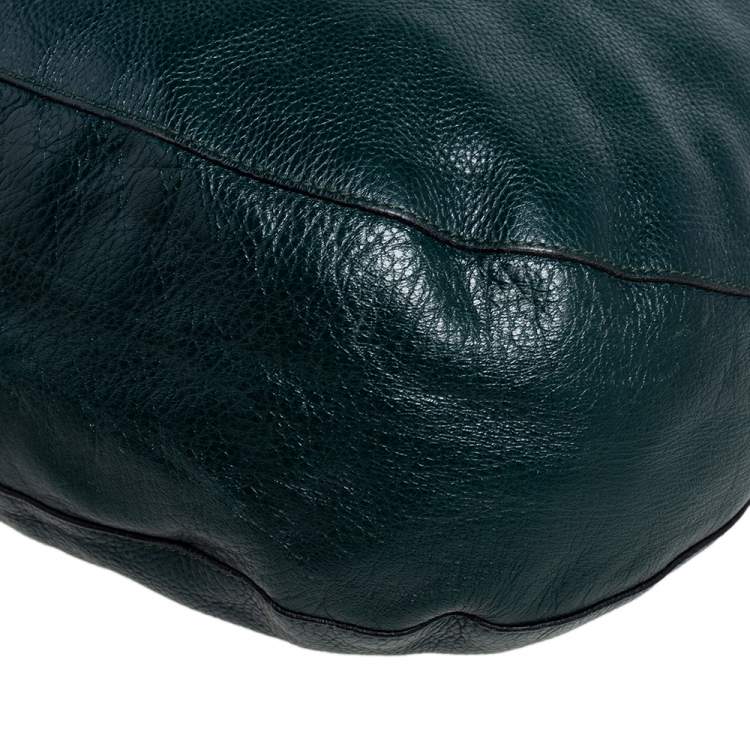 Pre Owned Mulberry Green Leather Daria Hobo