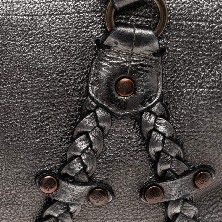 Pre Owned Mulberry Vintage Metallic Silver Leather Satchel