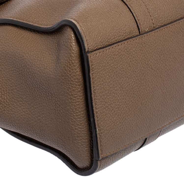 Pre Owned Mulberry Khaki Green Leather Small Bayswater Satchel