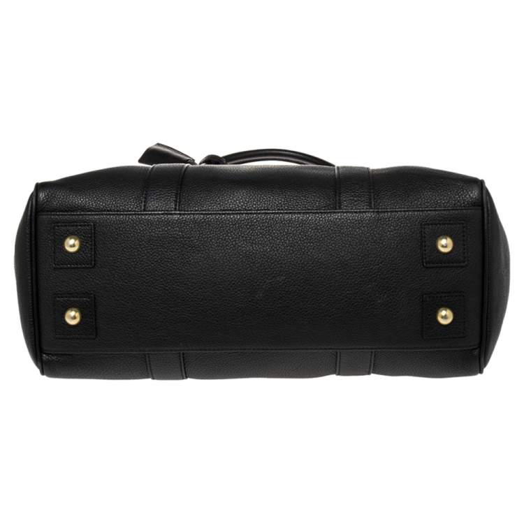 مملوكة مسبقًا Mulberry Black Leather Bayswater Satchel