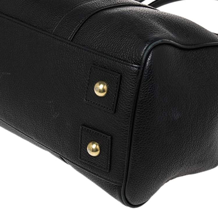 مملوكة مسبقًا Mulberry Black Leather Bayswater Satchel