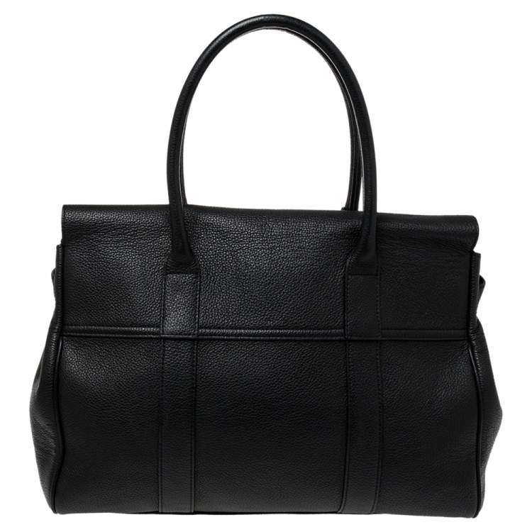 مملوكة مسبقًا Mulberry Black Leather Bayswater Satchel