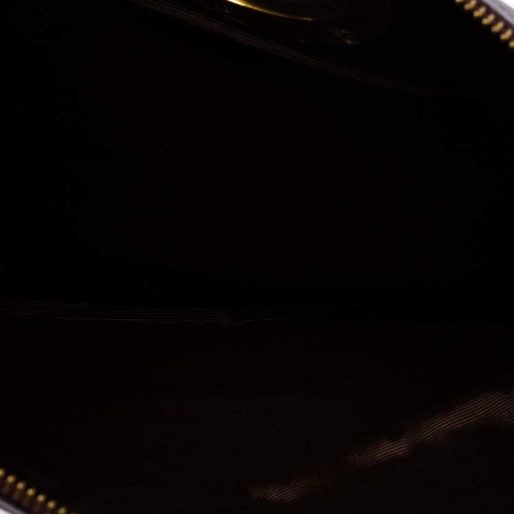 Pre Owned Mulberry Burgundy Leather Daria Fold Over Clutch 
