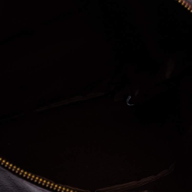 Pre Owned Mulberry Burgundy Leather Daria Fold Over Clutch 