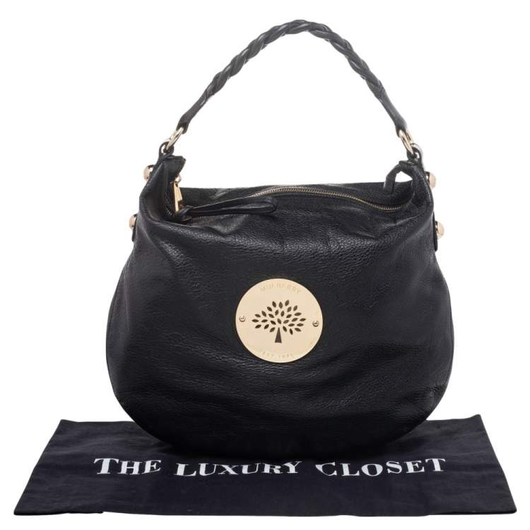 Pre Owned Mulberry Black Leather Medium Soft Spongy Daria Hobo