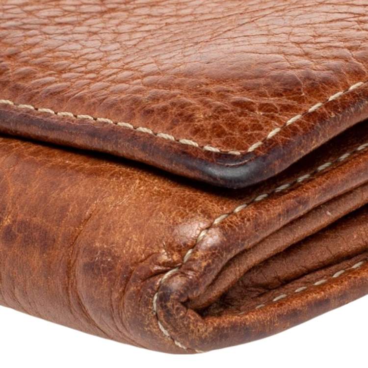 Pre Owned Mulberry Brown Leather Continental Wallet