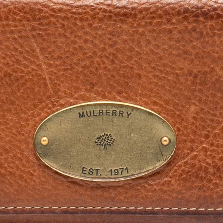 Pre Owned Mulberry Brown Leather Continental Wallet