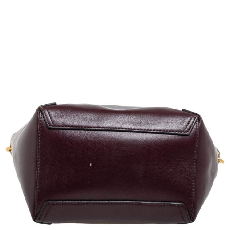 Pre Owned Mulberry Burgundy Leather Camden Press Studded Hobo