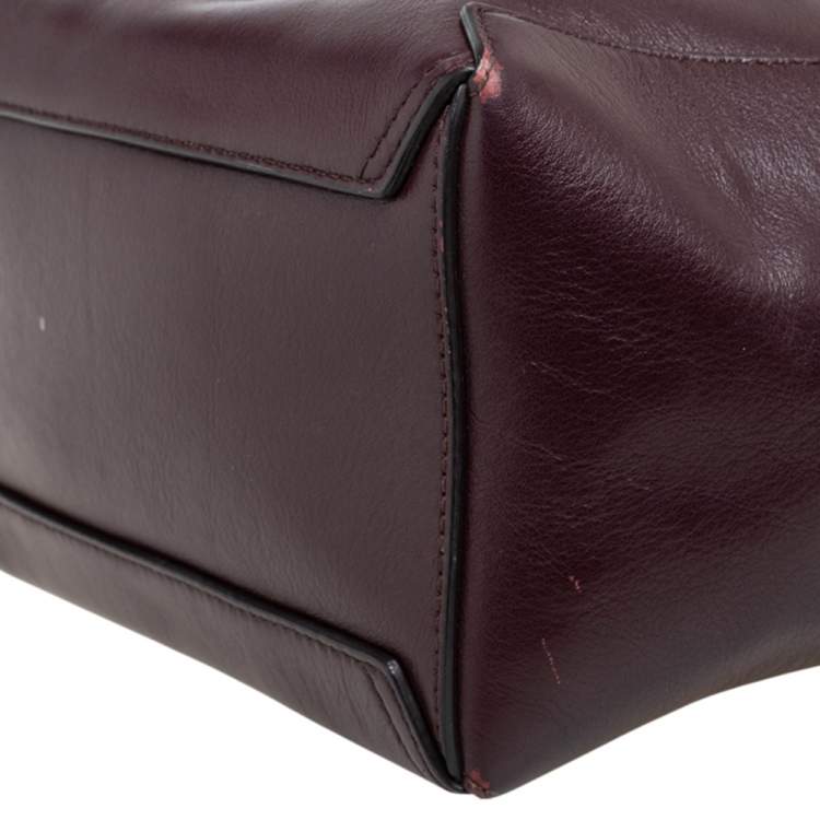 Pre Owned Mulberry Burgundy Leather Camden Press Studded Hobo