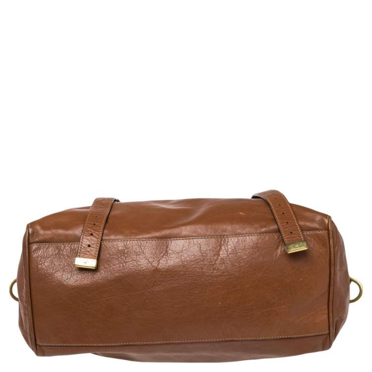 Pre Owned Mulberry Brown Leather Oversized Alexa Satchel