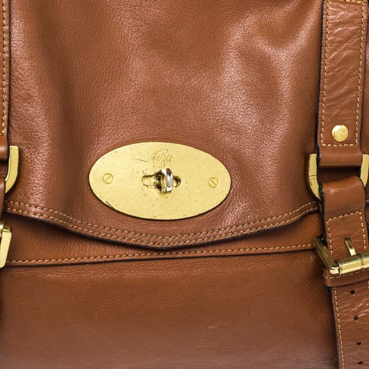 Pre Owned Mulberry Brown Leather Oversized Alexa Satchel