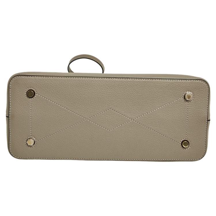 Pre Owned Mulberry Beige Leather Small Seaton Top Handle Bag