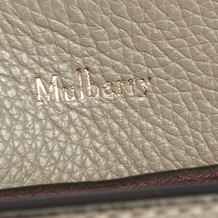 Pre Owned Mulberry Beige Leather Small Seaton Top Handle Bag