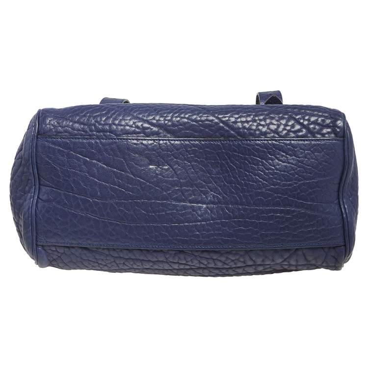 Pre Owned Mulberry Blue Leather Alexa Satchel