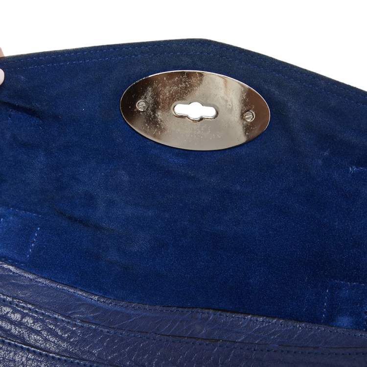 Pre Owned Mulberry Blue Leather Alexa Satchel
