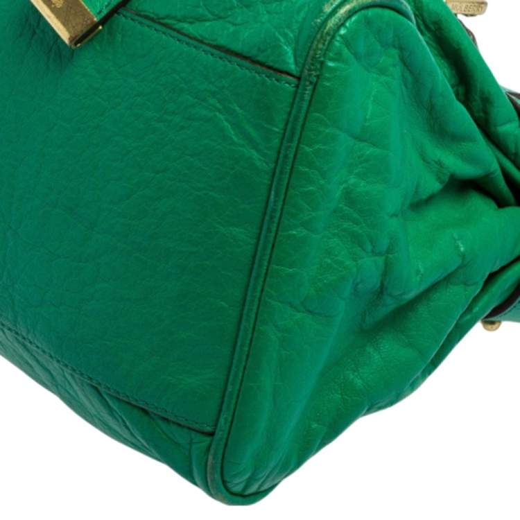 Pre Owned Mulberry Green Leather Small Alexa Satchel