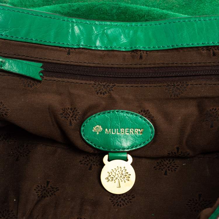 Pre Owned Mulberry Green Leather Small Alexa Satchel