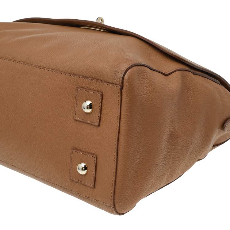 Pre Owned Mulberry Brown Leather Medium Del Rey Satchel