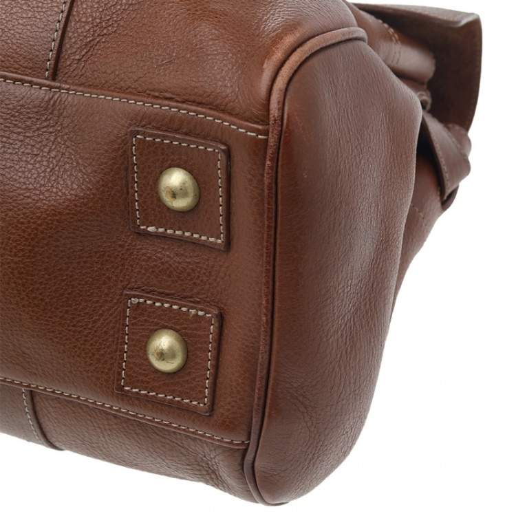 Pre Owned Mulberry Brown Leather Bayswater Satchel
