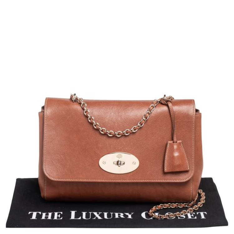 Pre Owned Mulberry Tan Leather Medium Lily Shoulder Bag