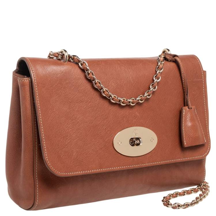 Pre Owned Mulberry Tan Leather Medium Lily Shoulder Bag