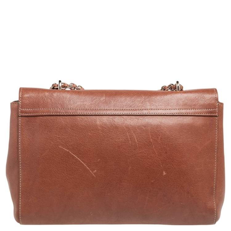 Pre Owned Mulberry Tan Leather Medium Lily Shoulder Bag